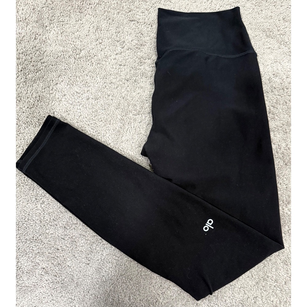 Alo Yoga Womens High Waist Airbrush Leggings Black Size Small 28 Inseam